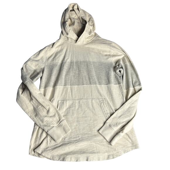 Abercrombie & Fitch Men's sz Medium Color Block Lightweight Hoodie Gray/Cream - Picture 1 of 9